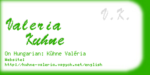 valeria kuhne business card