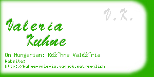 valeria kuhne business card